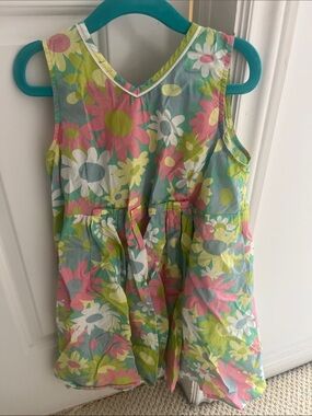 Marni Girls Floral Sundress in Pink, Green & White